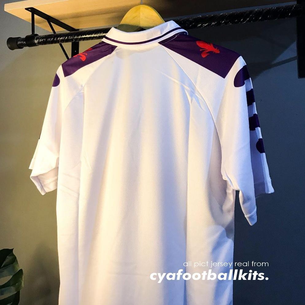 Jersey Fiorentina Retro 1998 Away Putih | Away Lengan Pendek | Jersey Fiorentina Vintage Retro | Jer