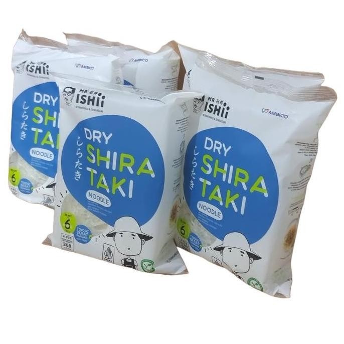 New Mie shirataki sirataki porang konnyaku konjac Noddle kering untuk diet 200 Gram (Pack)