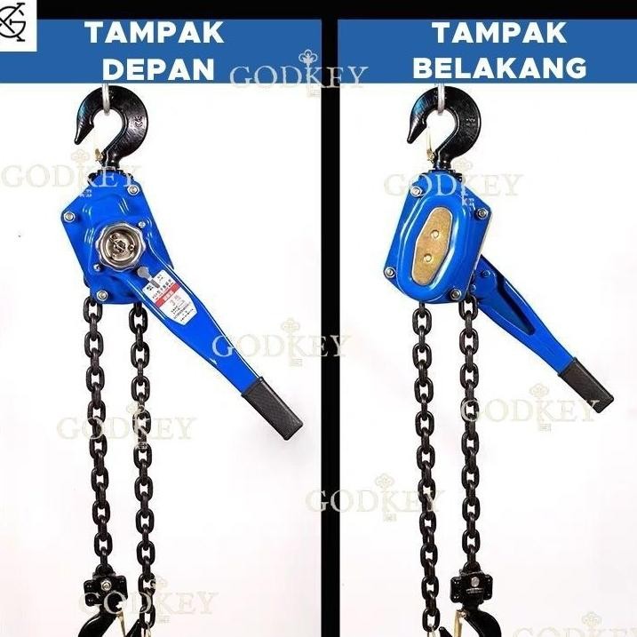 NEW JAPAN Lever Block Lifting Hoist 1 ton x 5 meter Kotrek Rantai Angkat Lever Hoist 1ton x 5meter