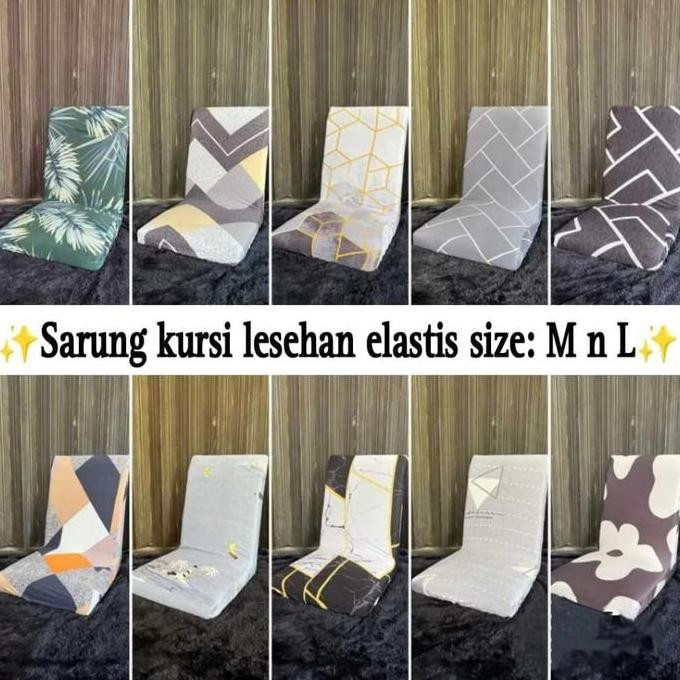Cover Kursi Lipat Lantai Lazy Bag Ukuran: M N L Motif/Sarung Kursi Lesehan Elastis