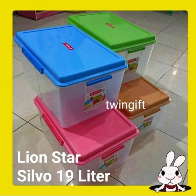 Container Box Kedap Lion Star, Silvo 19 Liter