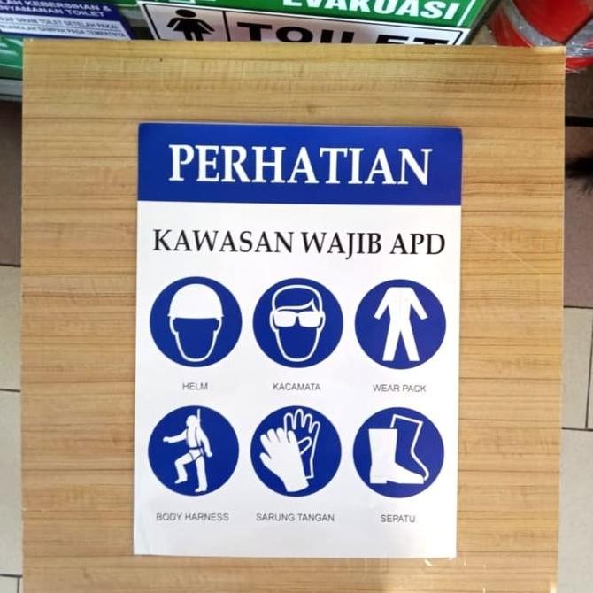 

Sign Sticker K3 Rambu Safety Wajib Apd Uk 30X40Cm