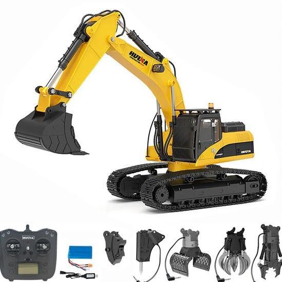 Huina 1580 Rc Excavator Big Full Metal 1/14 32Ch ( 1580 ) Cat 580 New Version