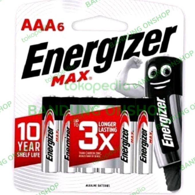 Energizer Aaa 1,5V Alkaline Isi 6 6Pcs 6Pc Batre Baterai Aaa Energizer