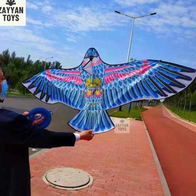(Good) Layangan Elang Ramraman 1 Meter Layang Layang Layan Senar Buat Besar Kerangka Ram Raman Burun