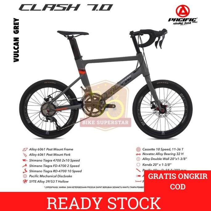 Sepeda Mini Velo Minion 20 Inch Pacific Clash 7.0 Alloy Shimano Tiagra murah
