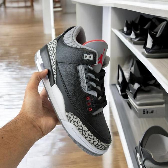 New  Sepatu Sneakers Pria NIKE AIR JORDAN 3 Tinker  Black ORIGINAL BRAND NEW IN BOX Guaranteetrusted