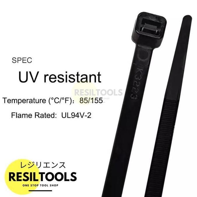 

100 Pcs Cable Ties Anti Uv 2.5 X 100 Mm Tis Tahan Sinar Matahari Nilon
