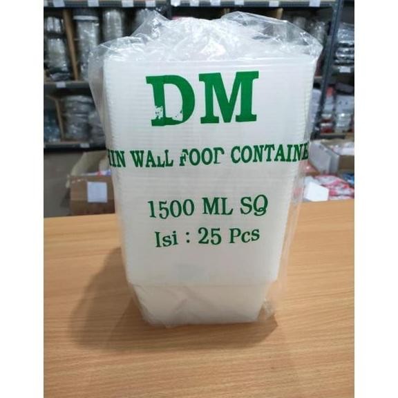 Thinwall 1500Ml Sq Dm Isi 25Set