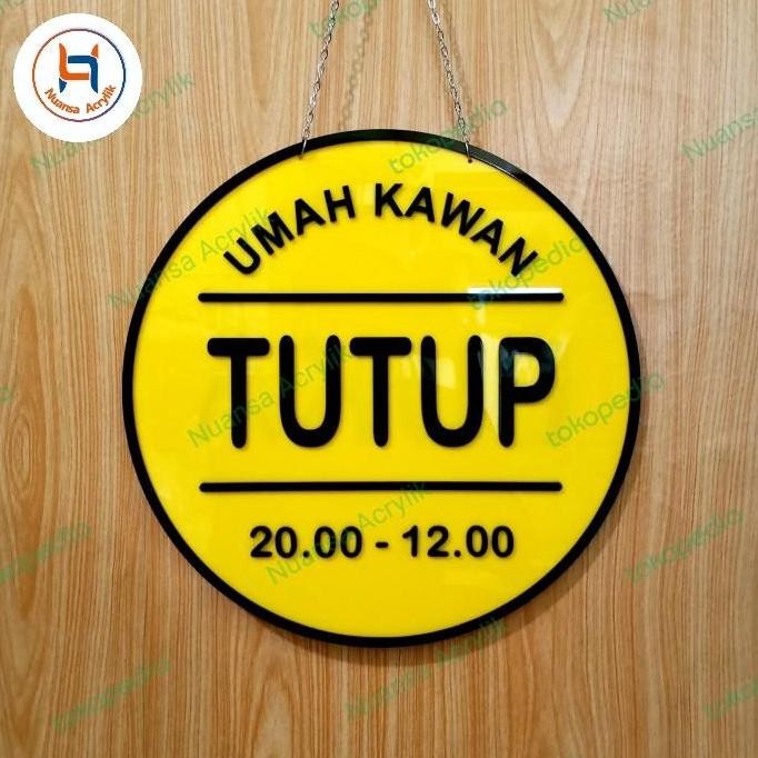

Open Closed Custom Nama Toko + Jam Buka Tutup, Sign In Acrylik Timbul
