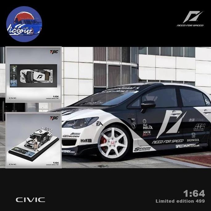 TPC 1/64 Honda civic FD2 Black/White Modified NFS Livery GTA