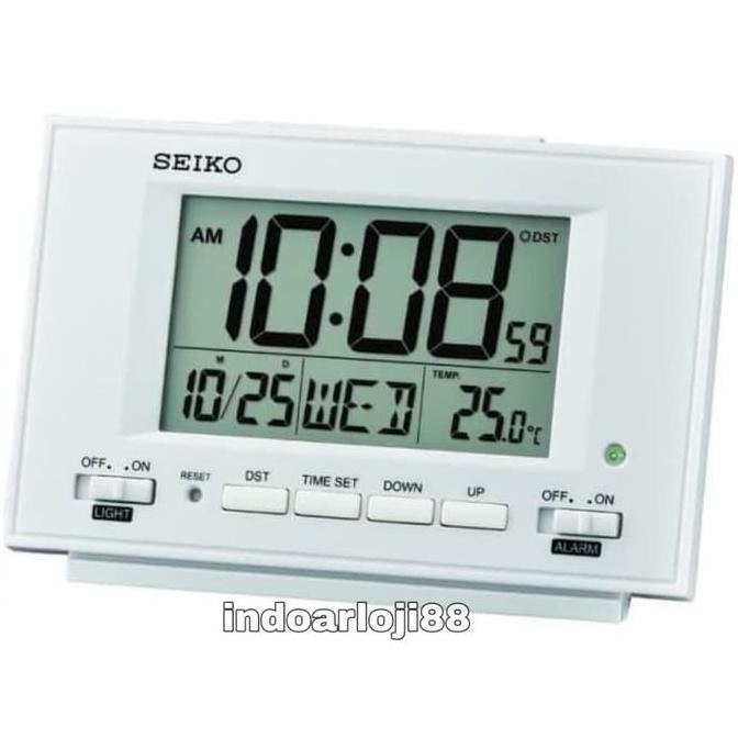Jam Beker Digital Qhl075W Seiko Alarm Clocks Original