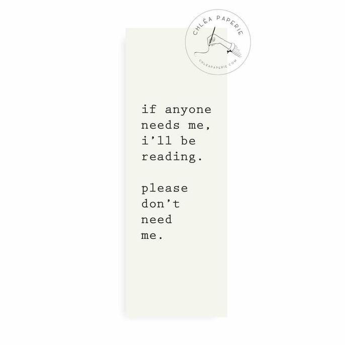 

Bookmark / Don'T Need Me / Pembatas Buku