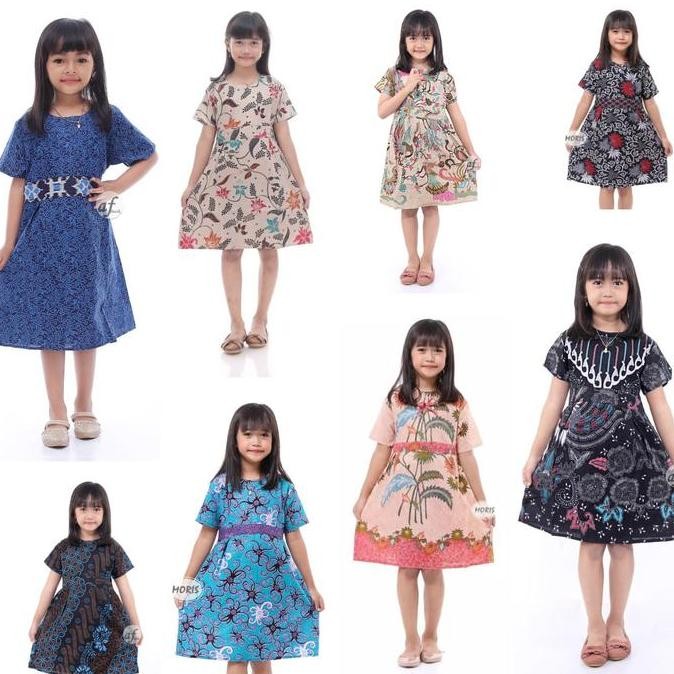 (Good) Dress batik anak perempuan - Pakaian Batik Anak Perempuan 2-12 Tahun