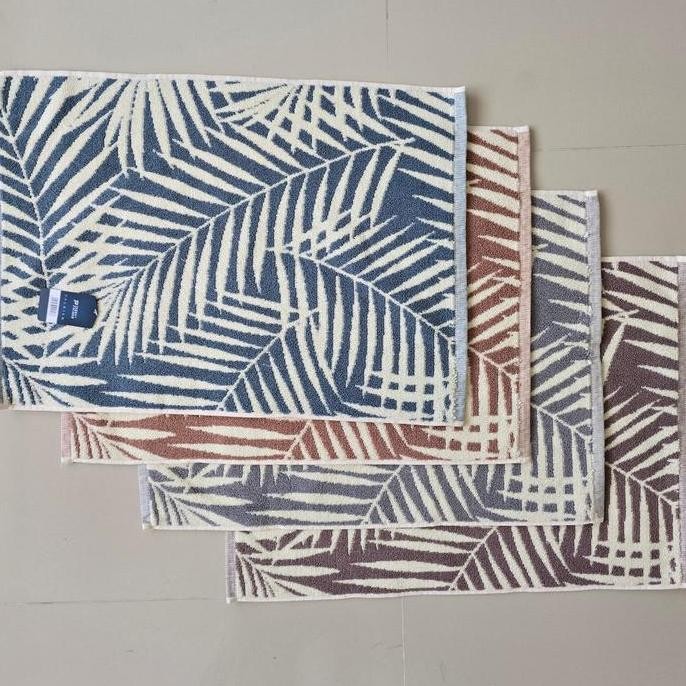 Terry Palmer Premium Keset Handuk Kain Bath Mat Leaf1