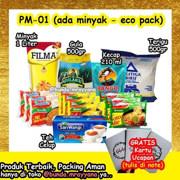

#PM-01 Paket Sembako (hampers parsel parcel hari raya hemat murah bansos goodie bag gift giveaway)
