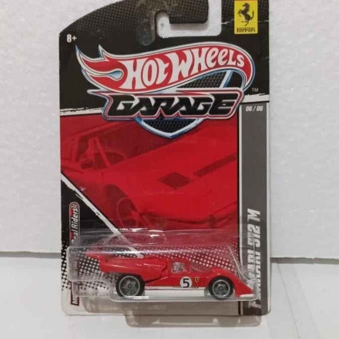 Hotwheels Ferrari 512M Garage Red Merah Ban Karet