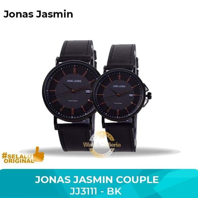 TERBARU - Jam Tangan Couple JONAS JASMIN JJ3111M 3111 Black Original Murah