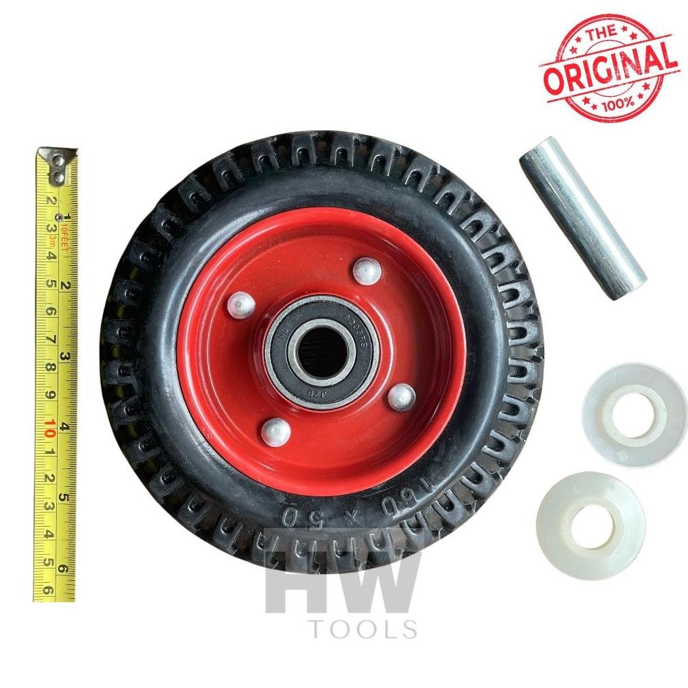 NEW Roda Kastor Karet Kembang Heavy Duty 6" Wheel Only 6 Inch Rubber Caster HD Trolley Etalase Lori 