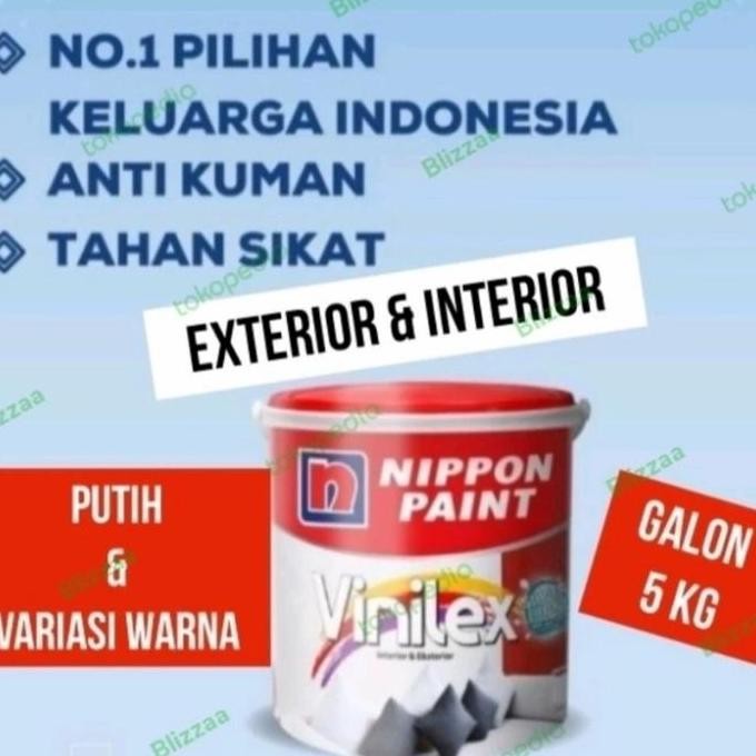 Vinilex 5kg Vinilex White 300 White 300SS Vinilex Warna 5kg Galon Nippon Paint