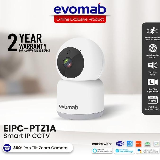 Kamera CCTV Indoor Wifi Portable 360 1080p evomab EIPC-PTZ1A