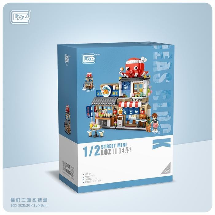 LOZ  street mini takoyaki shop - Puzzle Block Bricks - Mainan Edukasi Anak