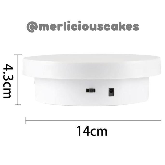 ;&;&;&;&] 14 Cm Wireless or Plug In Cake Rotating Machine Mesin Putar Kue Carousel Cake Rotary Machi