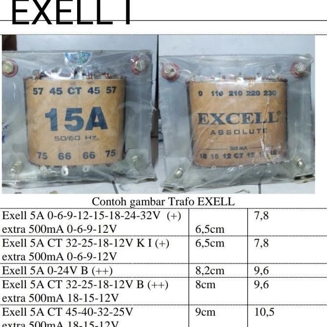 ;&;&;&;&] trafo listrik 5a 45v ct merk excell | exell steroid sound transformator travo 5 a 45 vct 4