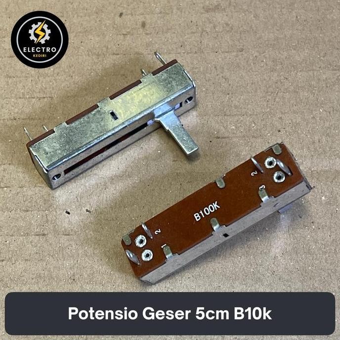 $$$$] Potensio geser 5cm 100k | potensio meter 5 cm b100k 50mm