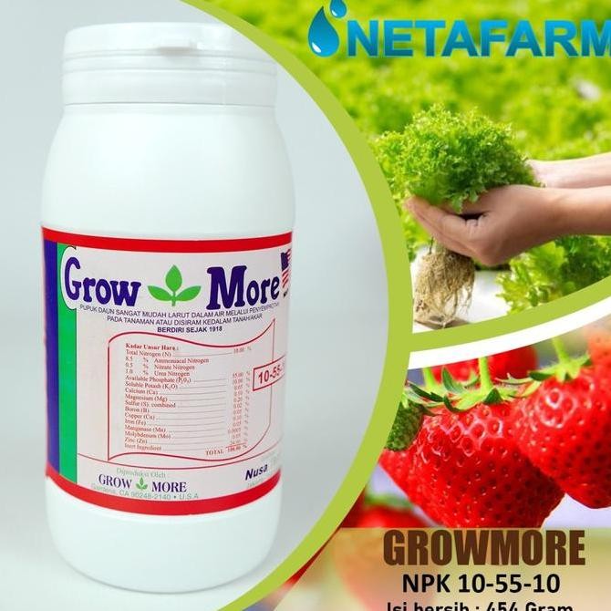 PUPUK NPK 10-55-10 GROWMORE 454 GRAM