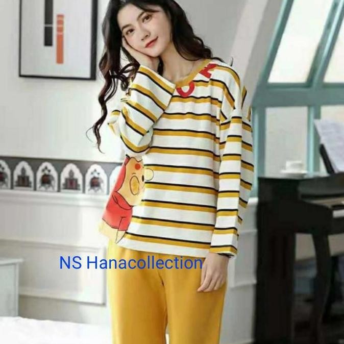 Baju Tidur Import Premium / Baju Tidur Set / Baju Tidur Kaos Halus