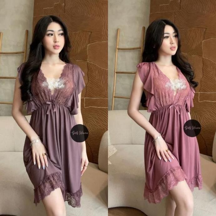 Alisha Sleepwear Dress Bisa Big Size [ Girlsheaven_Id ]