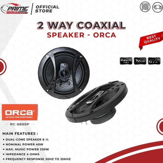 Speaker Coaxial ORCA RC-689SP - Speaker Pintu Mobil 2 Way ORCA