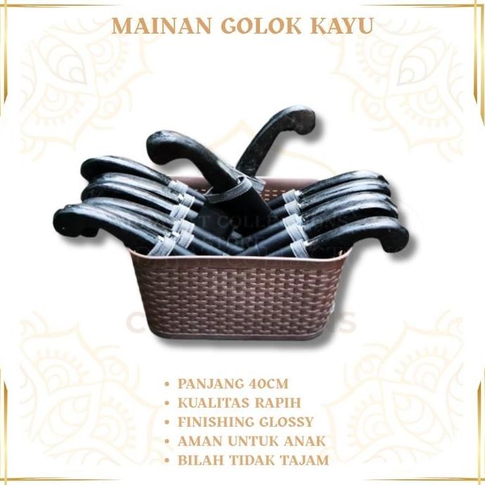 DV123 - Mainan Golok Kayu Mainan Anak Kayu Golok Mainan Replika Golok