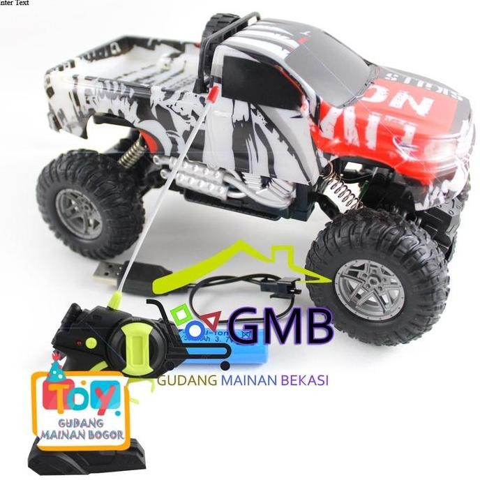 DB100 }} MAINAN ANAK RC JEEP OFFROAD ROCK4 CLAWER PICKUP MAINAN RC MOBIL MONSTER CLIMBING PR17400