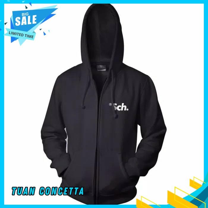 JAKET HOODIE HALFZIPPER SLETING DISTRO LOGO KECIL RSCH SCH RESEARCH OUVAL POLOS CUSTOM INDONESIA TER
