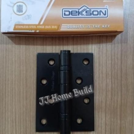Terbaik Engsel Pintu 4" Dekson Hitam/Matt Black Stainless Sus 304 Ss Tebal 100% Ori