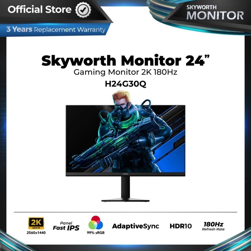 NEW SKYWORTH MONITOR 24 inch 2K 180HZ H24G30Q