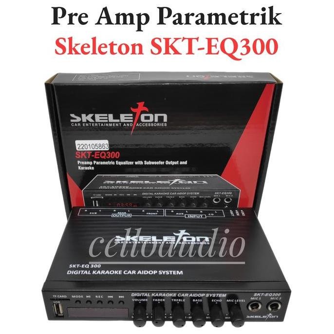 NEW - Pre Amp Parametrik SKELETON SKT-EQ300 Bluetooth Equalizer Mobil SKT EQ 300