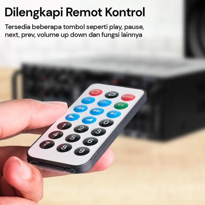 Amplifier Power Bluetooth 2000 Watt Speaker Full Bass Subwoofer Stereo Karaoke FM Sunbuck EQ Ampli E