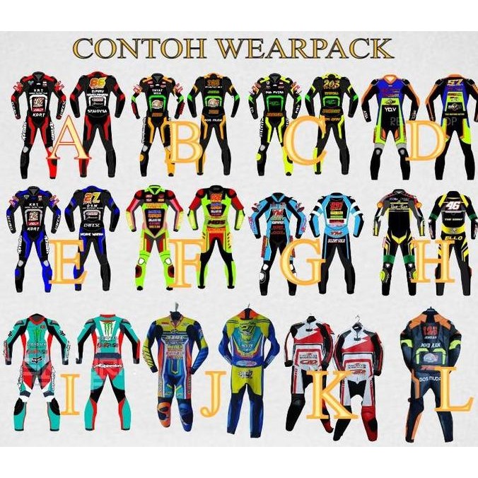 WEARPACK ROADRACE (HANYA WEARPACK) FREE DESIGN BAJU BALAP