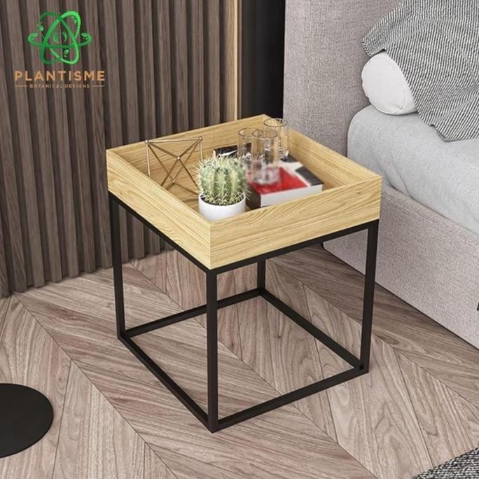 Rak Tanaman - Weldoon Stand Industrial Planter Kayu Besi Rustic Modern Standing Tanaman Hias Kuat Po