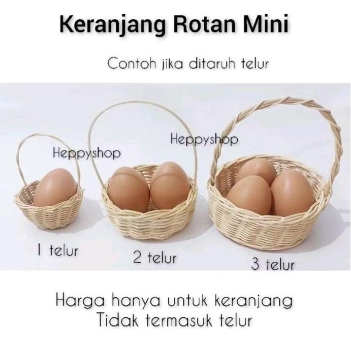 (Expert) Keranjang Rotan Mini Keranjang Telur Paskah Mini Keranjang Mini
