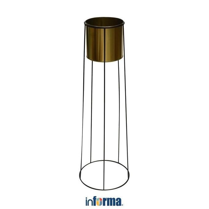 Informa Pot Tanaman Dengan Stand 29.5X91 Cm - Gold