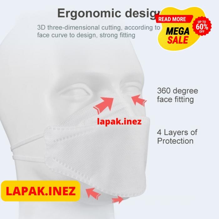 MASKER KF94 KF 94 4 PLY EMBOSS ORLEE EVO 3D BY INE'Z COLLECTION
