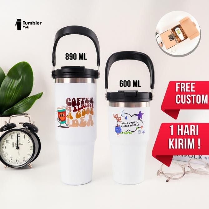 Tumbler Custom Tyeso Stainless 890ml 600ml Termos Botol Minum Kopi Tahan Panas & Dingin BPA Free Ins