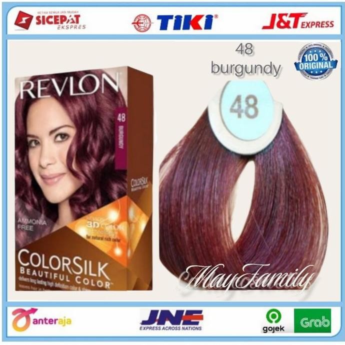 revlon colorsilk cat rambut revlon pewarna rambut revlon 48 burgundy