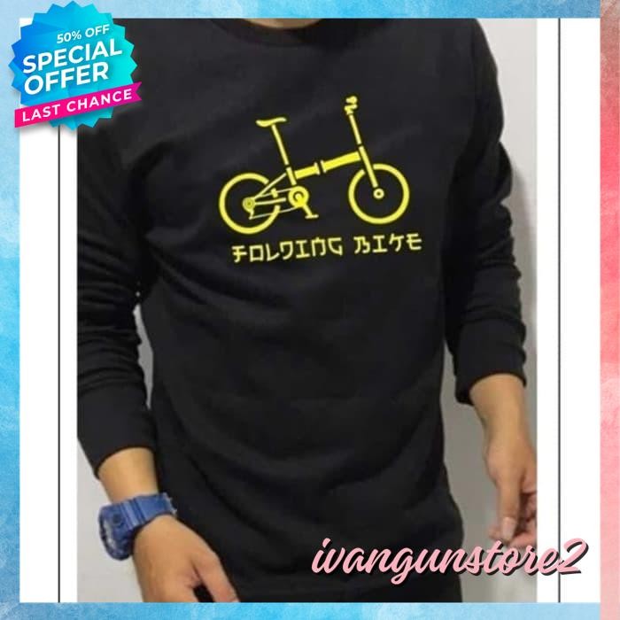 KAOS TSHIRT BAJU OBRAL MURAH COMBED 30S DISTRO FOLDING BIKE LENGAN PANJANG POLOS CUSTOM INDONESIA PR