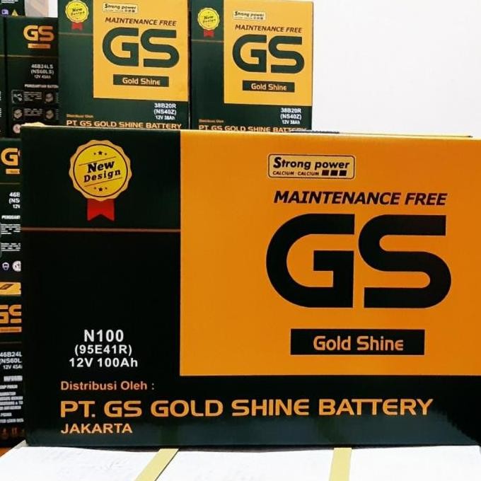 BEBAS ONGKIR - Aki Genset/ Aki Colt/ GS Gold Shine MF N100/ 12V 100AH Car Truck