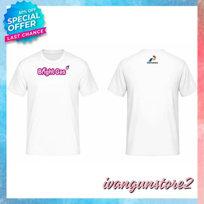 HIGHT QUALITY KAOS TSHIRT BAJU MURAH DISTRO BRIGHT GAS PERTAMINA BUMN ELPIJI TABUNG LPG POLOS CUSTOM
